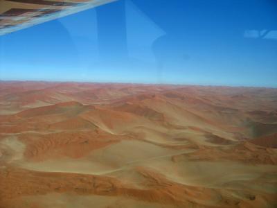 Flying over the Sossusvlei Dunes