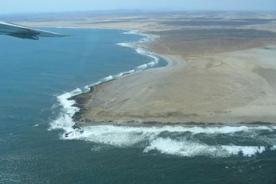 Flying up the Namibian coast (colony of seals!!)