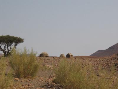 An empty summer settlement of the Himba