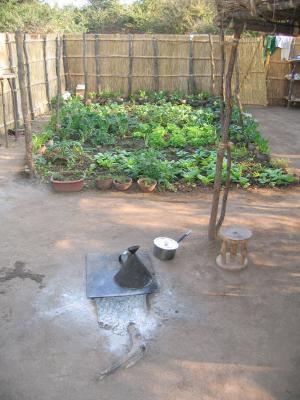 The stove and the garden