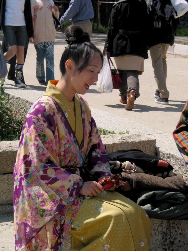 Traditional Singer at Osaka Castle