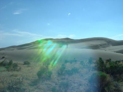 Macye on Dune with glare