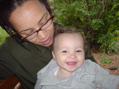 Mom & Leila at The Oakland Zoo (still no teeth at 1 year and 3 months)