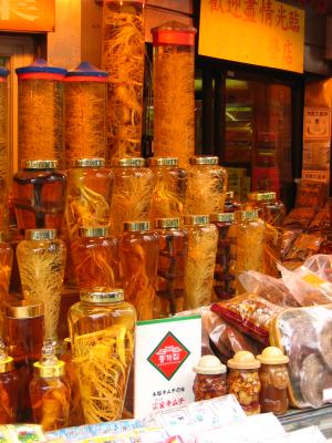 Jars of ginseng