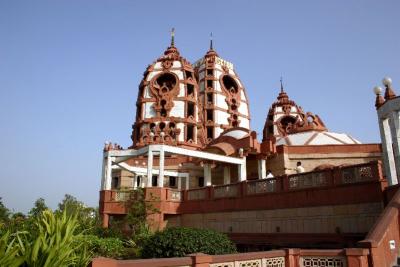 Set on a hill, ISKCON temple, Delhi