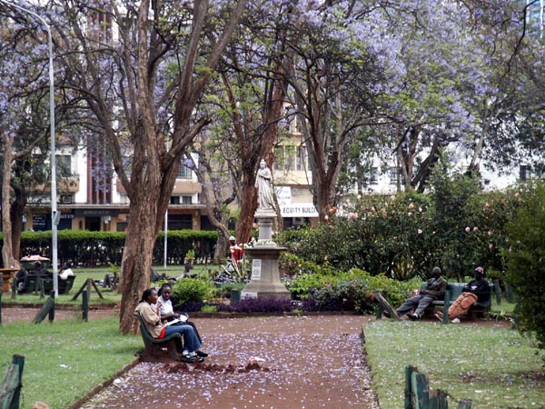 Jeevanjee Gardens, Nairobi, with Queen Victoria