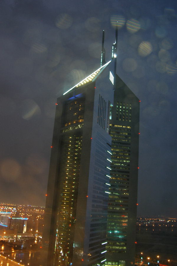 Emirates Towers in the storm 16 Nov 2004