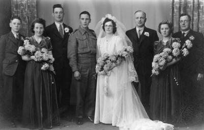 Wedding of Christopher Bainbridge Bowman and Magaret Harker. 1942