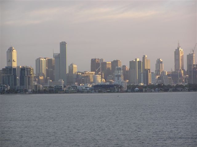 Melbourne Skyline in the morning before fix