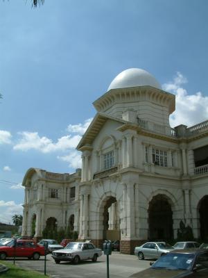 The train station upclose.