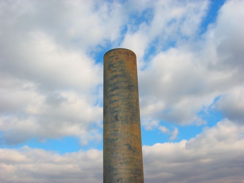 metal pipe against sky