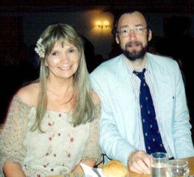 Carol and Stuart at dinner