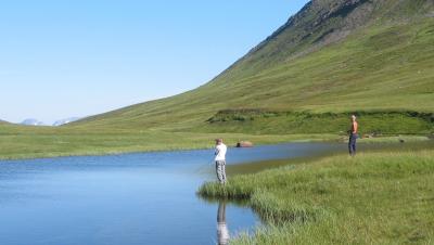 Fishing in a mountain lake just outside Troms.jpg