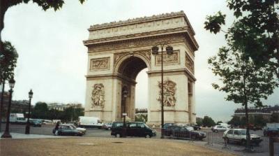 Arc de Triomphe: Built in the early 1800's to celebrate Napolean's victory against Austrians at Battle of Austerlitz.