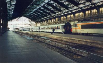 Interior of the Gare de Lyon train station in Paris. We left Paris from this station for the Alps in Switzerland. (1)