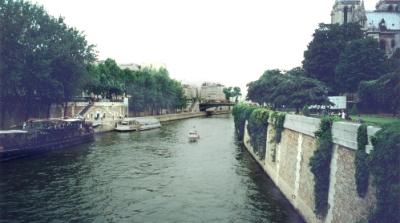 The Seine River near the Cathedral of Notre Dame