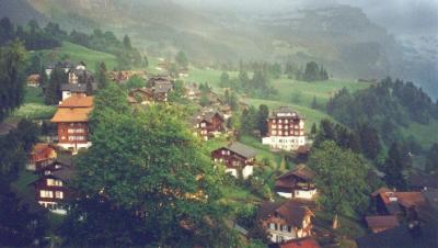 View of Wengen from our hotel room balcony. (1)