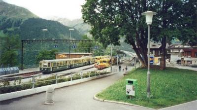 Train station in Wengen, Switzerland. We arrived here from Paris.