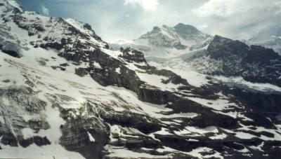 The Alps from the top of Jungfrau. This is the highest, generally accessible point in Europe (11,723 ft.).