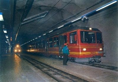 Train station at the top of Jungfrau. Highest rail station in Europe (11,333 ft.).