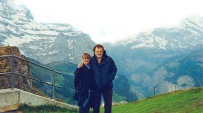 Judy and Richard beside the gondola station at Mannlichen.
