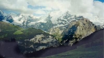 The Alps as seen from the trail - from Murren to Grutschalp. (1)