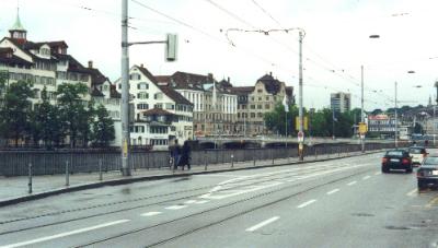 Street next to the Limmat River on the Right (east) Bank of Zurich. (2)