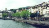The Limmat River in Zurich, Switzerland.