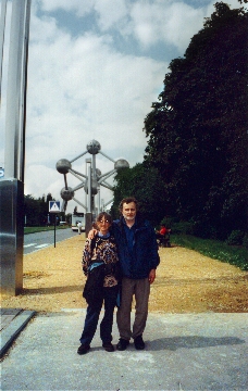 Judy & Richard at the Atomium in Bruparck.