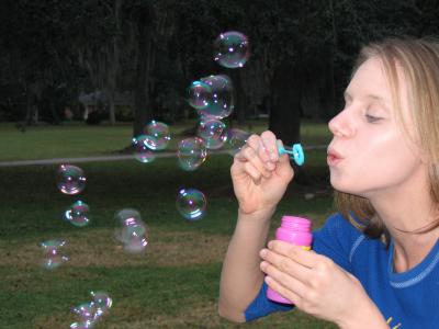 Ariel Blowing Bubbles!