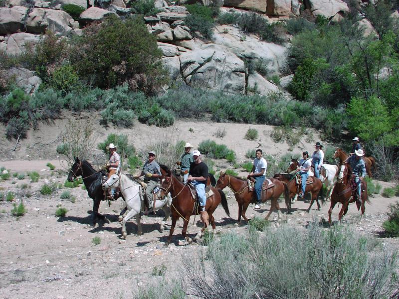 Group heading into the canyon