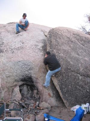 A little climbing action before dinner