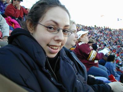 Redskins Game - Debbie is Thrilled to be There