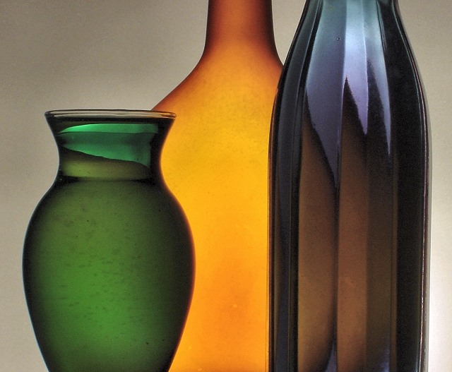 emerald, amber orange, blue-violet