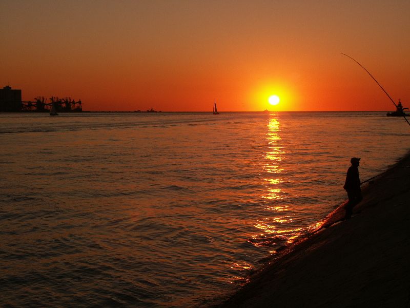 sunset at tagus river