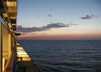 Sunset at Sea from our Balcony