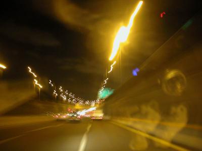 Ayalon Road at night