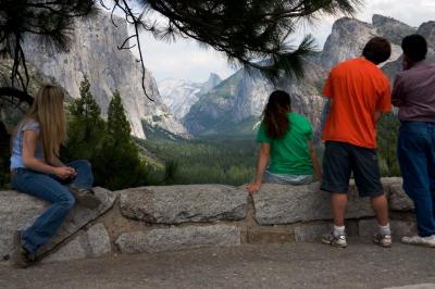 People enjoying tunnel view