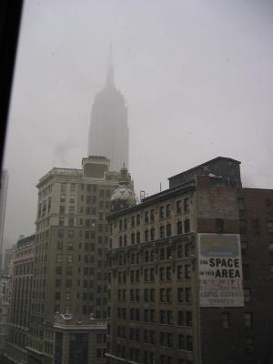 A view of the Empire State Building from our hotel room at Broadway and 26th Street.