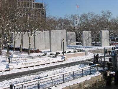 A military war memorial in Battery Park