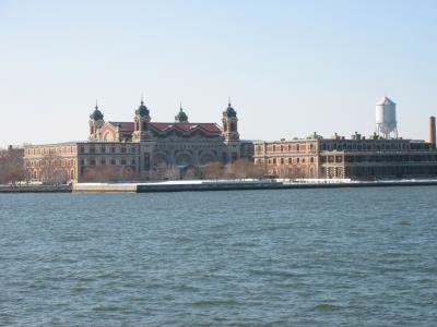 A building on Ellis Island.