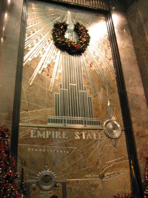 Inside view of the Empire State Building as we wait to go through security. This building is incredibly impressive.