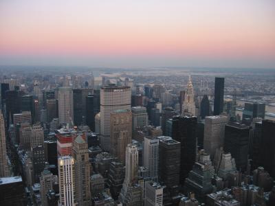A view of New York from the Empire State Building.