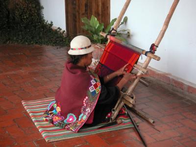Weaving at the textile museum