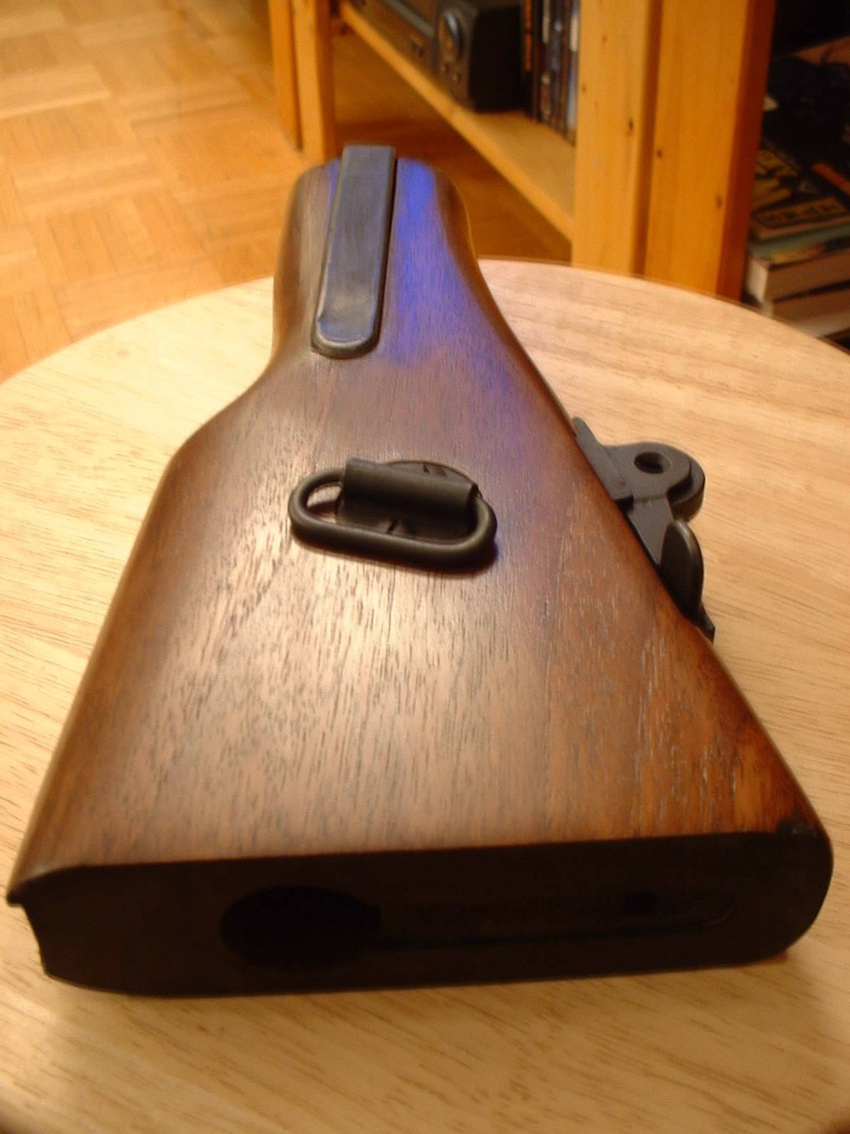 Stock after sanding, staining and two coats of Tru Oil