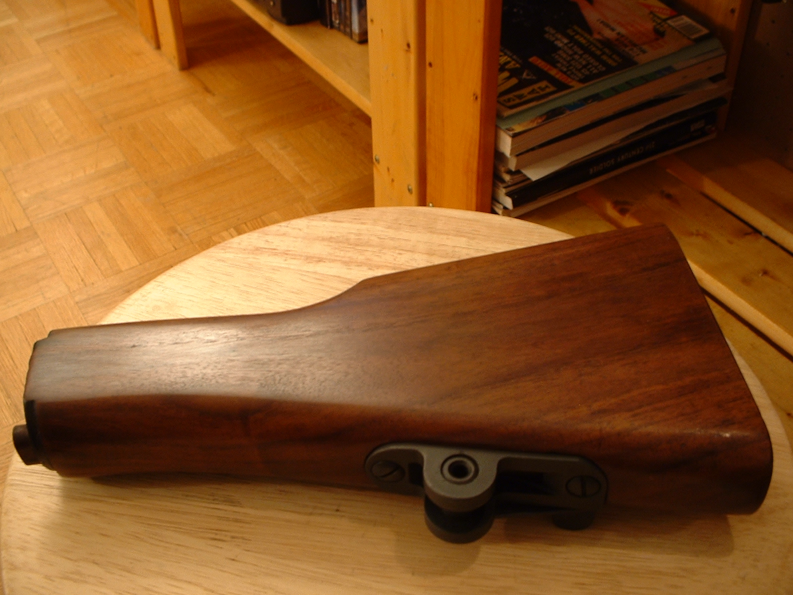 Stock after sanding, staining and two coats of Tru Oil