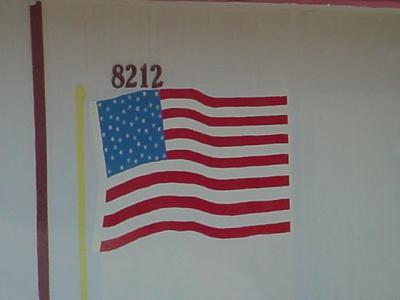 American flag painting