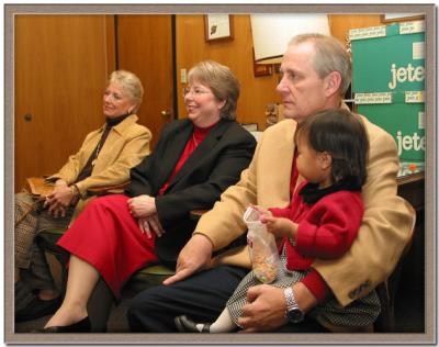 Grandmother, Mom, Dad and Anna during hearing