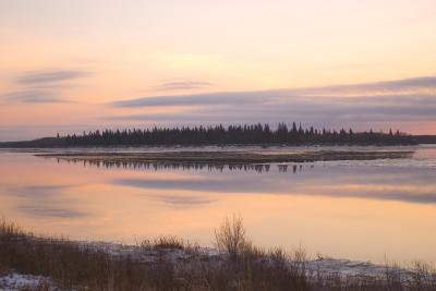 Butler Island (Moose River North Channel at Moosonee) sunrise