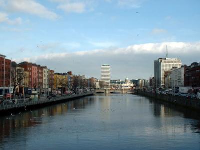 The River Liffey that runs through Dublin